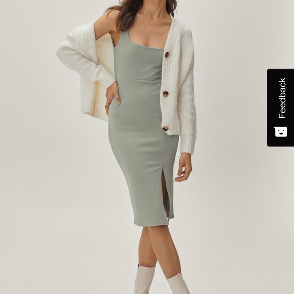 Nasty Gal | Dresses | Nasty Gal Squarin To Go Bodycon Midi Dress | Poshmark